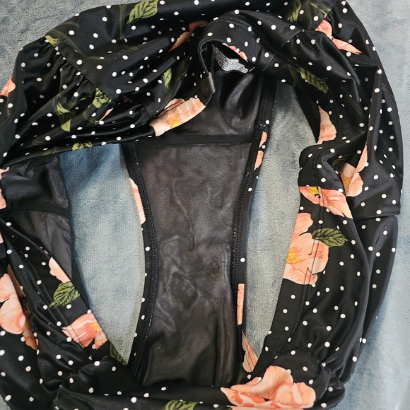 Torrid Black Floral High-Waisted Bikini Bottom - Picture 6 of 6
